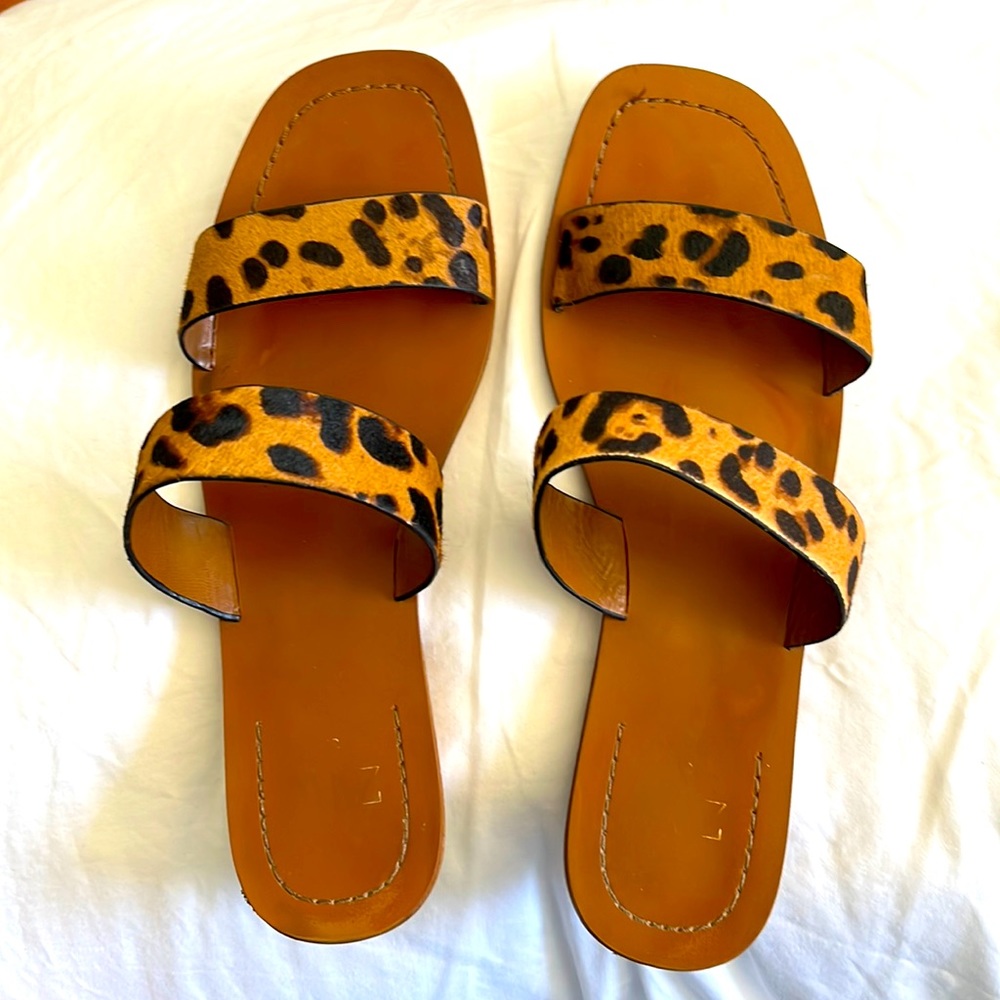 Zara womens size 8 cheetah sandals. Lightly worn